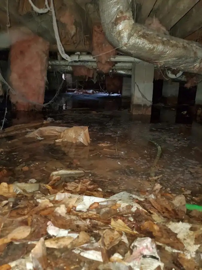 Crawl space flood assessment for Commercial Water Damage Restoration in Chanute